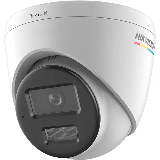 Câmera de Vigilância Turret Hikvision DS-2CD1347G2H-Liu Colorvu Smart Hybrid Light 4MP - Branco/Preto