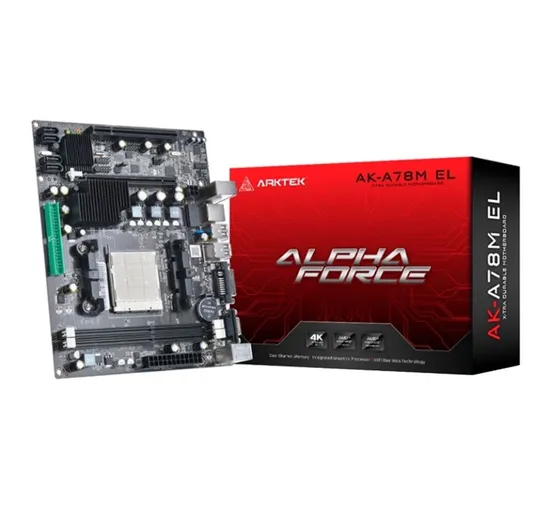 Placa Mãe Artek AK-A78MP El DDR3 Soquete AM2/AM3+ Chipset AMD A78 Micro ATX