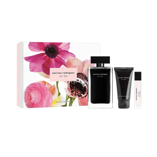 Kit Narciso Rodriguez For Her Eau de Toilette 100ML + Mini 10ML + Loção Corporal 50ML
