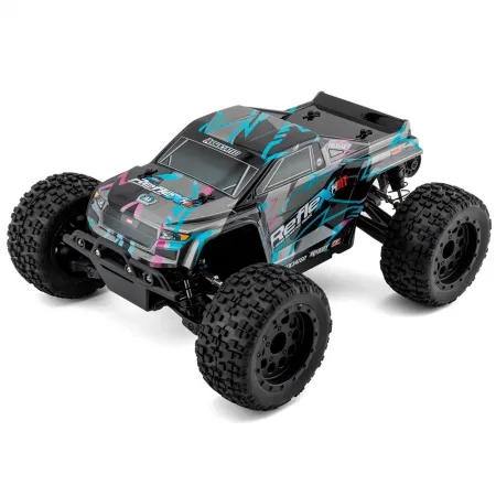 Carro Associated 1/24 Reflex 14MT 4WD Monster Preto/Prata ASC20190