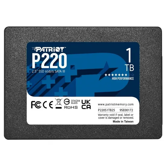 SSD 2.5" 1TB Patriot P220 P220S1TB25 550/490 MB/s