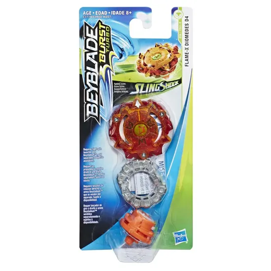 Beyblade Burst Slingshock Chama X Diomedes D4 Pião Único