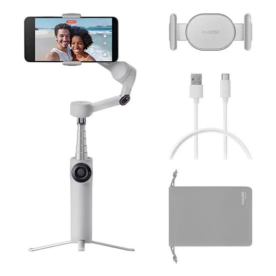 Suporte Estabilizador INSTA360 Flow 2 Standard Bundle para Smartphone - Cinza