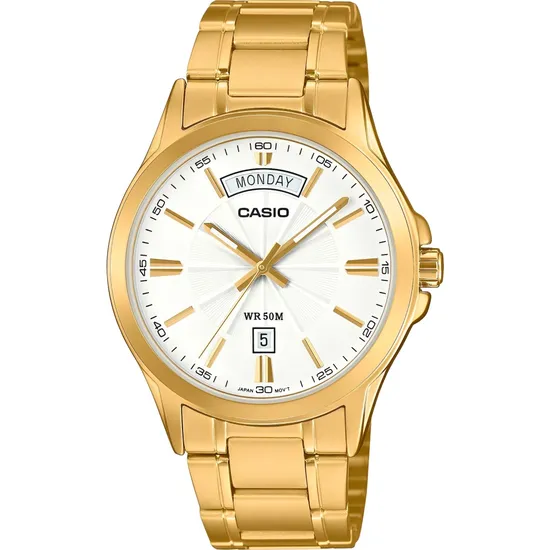 Relógio Casio MTP-1381GD-7AVDF Analógico Masculino - Dourado/Branco