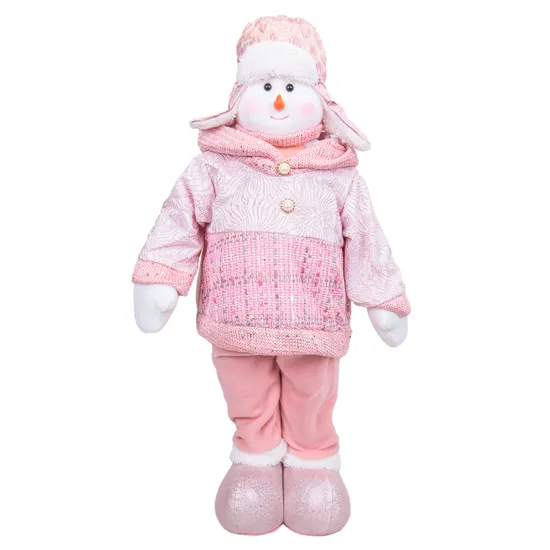 Boneca Rena Decorativa de Natal Rosa 90CM