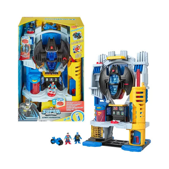 Kit de Jogo Mattel Super Friends Quartel General Ultimate Fisher Price HNW08
