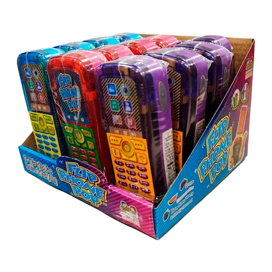 Caixa Pirulito Kidsmania Flip Phone Pop 12X30G