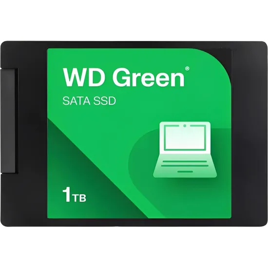 SSD 2.5" Western Digital Green SATA 545-450 MB/s 1 TB - Preto/Verde (WDS100T5G0A)