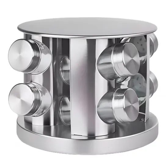 Jogo de Porta Condimentos de Metal Antioxidante 16 cm 8 Peças