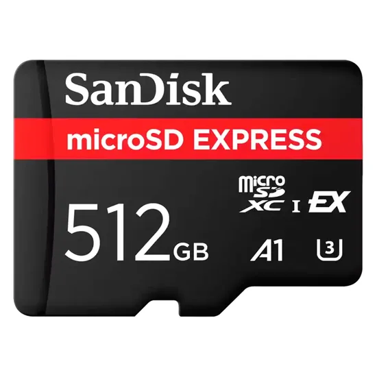 Cartão de Memória Micro SD Sandisk Express 512GB 880Mbps - SDSQXFN-512G-GN4NN