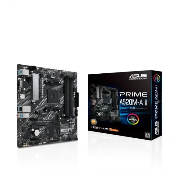 Placa-mãe Asus A520M-A II Prime AM4 com DP/HDMI/VGA