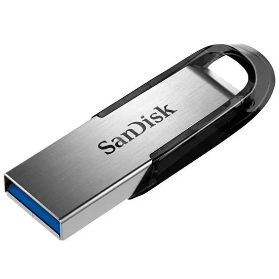 Pendrive de 128GB Sandisk Ultra Flair SDCZ73-128G-G46 USB 3.0 - Prata/Preto