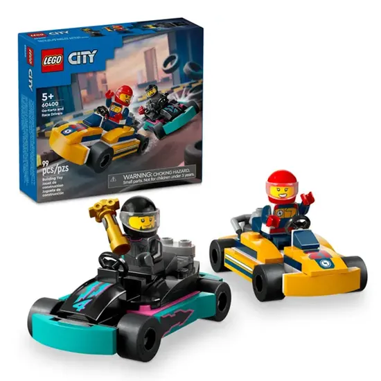 Kit de Carros de Corrida e Pilotos Lego City 99 Peças
