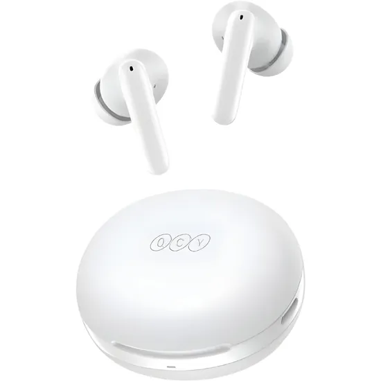 Fone de Ouvido Sem Fio QCY T13 TWS Anc 2 Bluetooth - Branco Lua