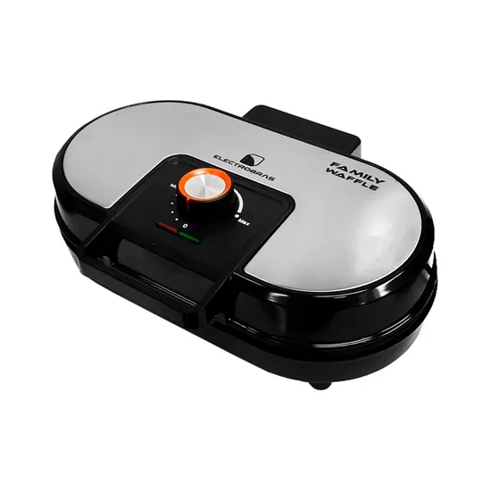 Wafleira Electrobras Family Waffle EBWF-02 - 1200W - 110V/60Hz - Prata e Preto