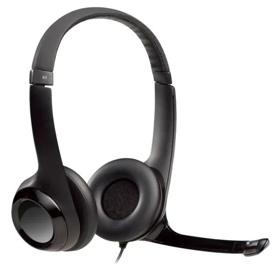 Fone de ouvido com microfone Logitech H390 USB - Preto (981-000014)
