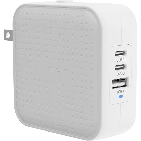 Carregador de Parede Hyperjuice HJ1003WHWWGL 70 W Gan USB-C + USB-A 3 Portas - Branco