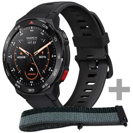 Relógio Mibro GS Pro XPAW013 com GPS/Bluetooth - Preto + Pulseira