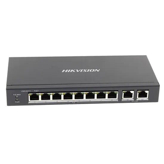 Hub de Switch Hikvision 08P 10/100MBPS 2GE Poe DS-3E0310P-e/M(B)