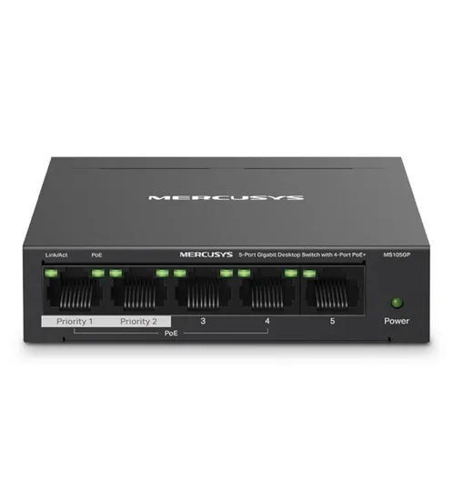 Hub 5 Portas Mercusys MS105GP 10/100/1000 Poe+