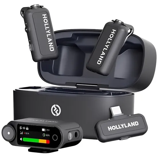 Microfone Sem Fio Hollyland Lark Max 2 Combo com USB-C - Cinza Espacial