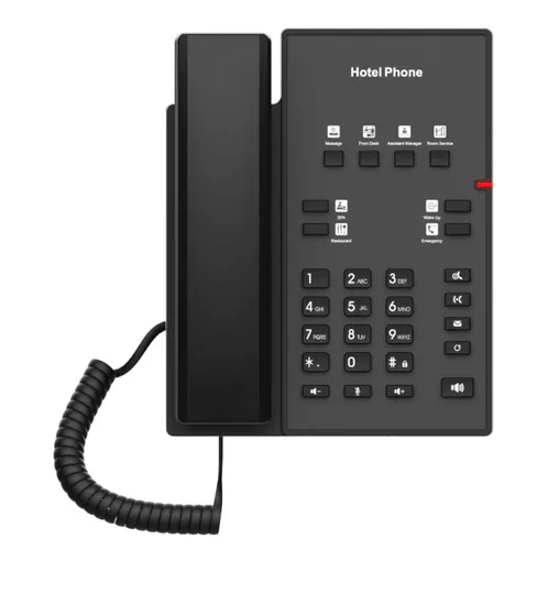 Telefone de Hotel Fanvil H1 IP 2 Linhas Sip Poe