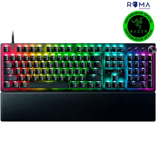 Teclado Gamer Analógico Razer Huntsman V3 Pro RGB USB 8KHZ Nasa Inglês Preto - RZ03-05530200-R3U1