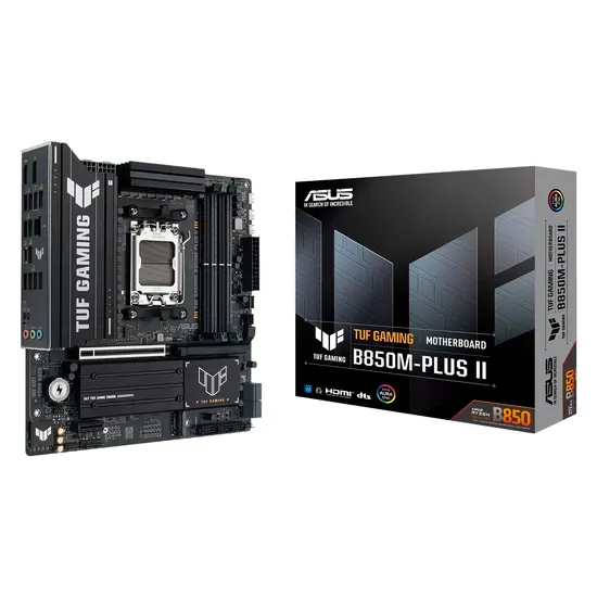 Placa Mãe Asus Tuf Gaming B850M-Plus II Soquete AM5 Conjunto de Chips AMD B850 DDR5 Micro ATX