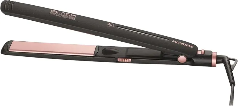 Chapinha para Cabelo Mondial P-27 Preto/Rosa (Bivolt)