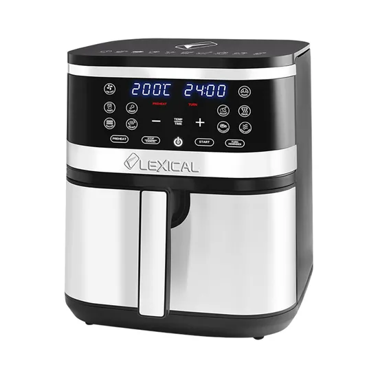 Fritadeira Air Fryer Lexical LAF-3050 8L 1800W 220V Preto/Prata