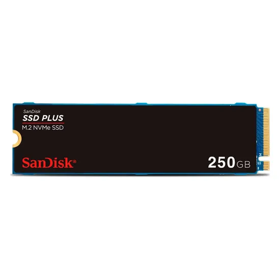 Disco Rígido SSD Sandisk Plus 250GB M2 Nvme PCI-Exp 3.0 X 4 - SDSSDA3N-250G-G26