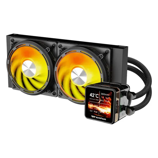 Water Cooler para Processador Darkflash Explore DE240 Argb Display Ips 2,88" - Preto