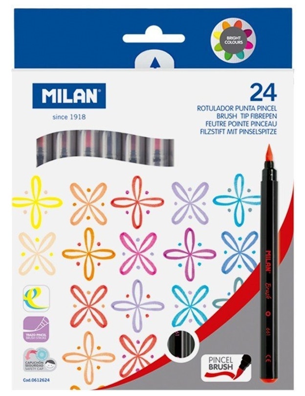 Jogo de Pincéis para Colorir Milan 0612624 (24 Cores)