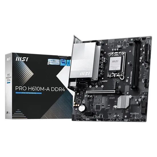 Placa Mãe MSI Pro H610M-A DDR4 Soquete LGA 1700 Chipset Intel H610 Micro ATX