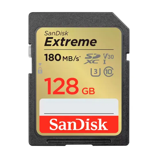 Cartão de Memória Sandisk Extreme SDSDXVA-128G-Gncin - 128GB - SD - 180MB/s