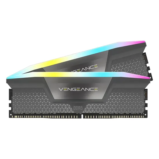 Kit 2 Módulos de Memória Ram Corsair Vengeance Gray RGB DDR5 - CMHLEKIT2G-D5