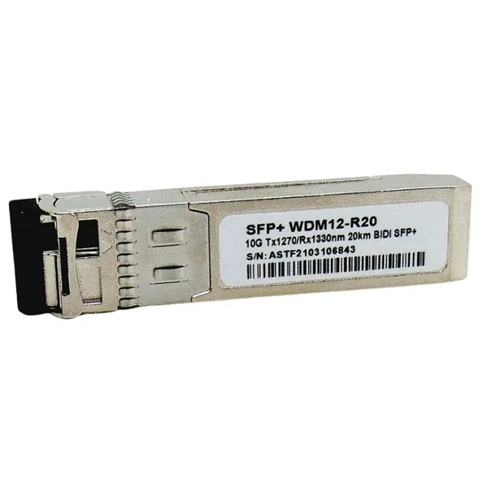 Cabo F. M SFP+ 10G 20KM LC Bidi DDM TX1270-RX1330NM WDM12-R20