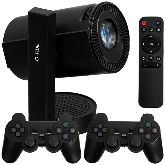 Projetor G-Tide PJ10 130 Ansi Lúmens com Wi-Fi/Bluetooth Bivolt - Preto