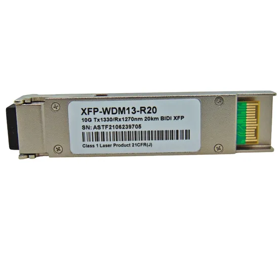 Transmissor Óptico F. M XFP 10G Bidi 20KM LC TX1330-RX1270NM WDM13-R20