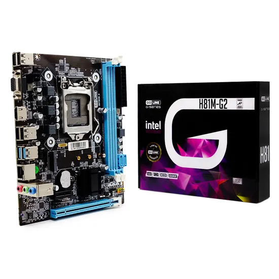 Placa-mãe Goline H81M-G2 DDR3 Socket LGA 1150 Chipset H81 - (Gigabit e M.2) (1 Ano de Garantia)