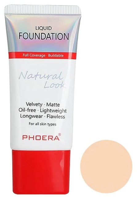 Base Líquida Phoera Natural Look Foundation 102 Nude - 30mL