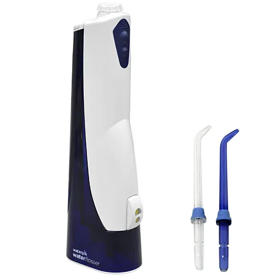 Irrigador Bucal Waterpik Cordless Waterflosser WP-360E2 148 ML Recarregável - Branco/Azul