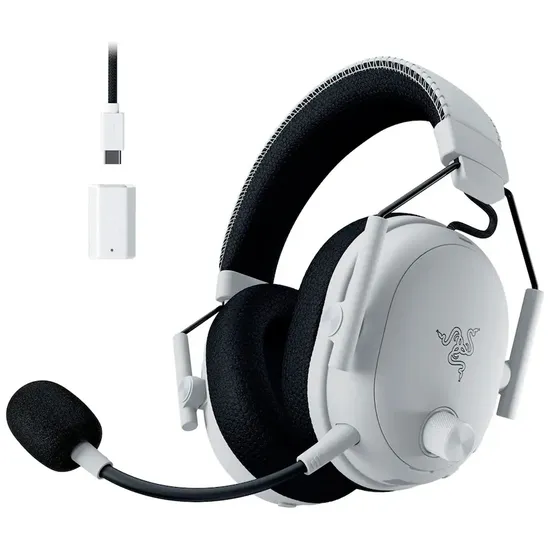 Fone de ouvido Razer Blackshark V3 Pro Nasa Sem Fio Branco - RZ04-05400200-R3U1