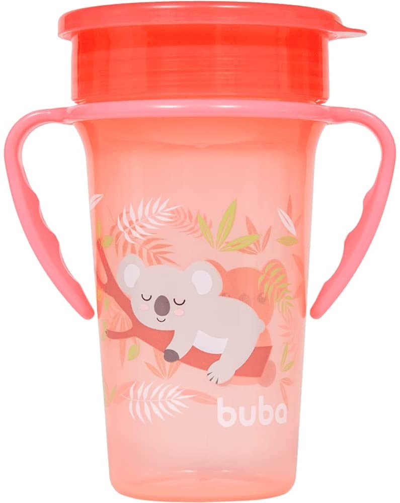 Vaso 360 antiderramamento com alça coala Buba 11837