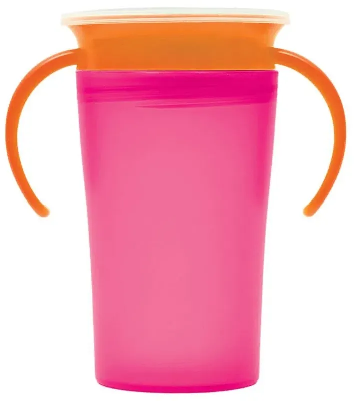 Vaso antiderrame 360 com alça Buba 7546 (Rosa)