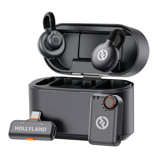 Microfone Sem Fio Hollyland Lark M2S Mini Combo 2TX+RX