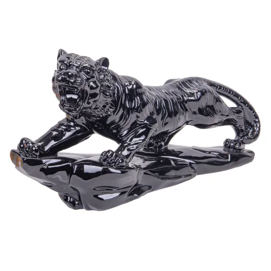 Estátua Decorativa de Leão 45 cm Preto