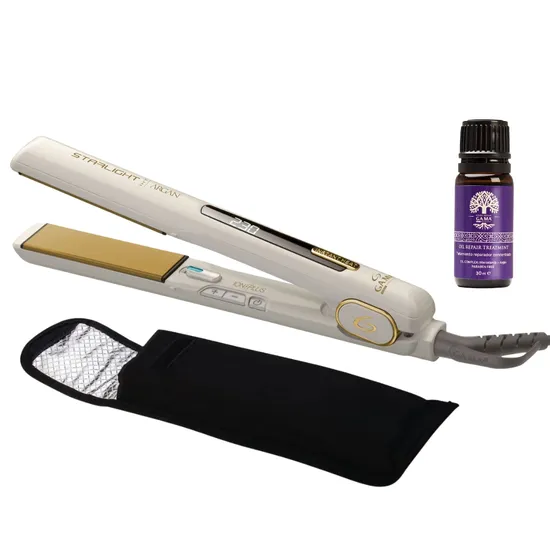 Chapinha Gama Starlight Digital Iht Argan 230°C 2V Branca