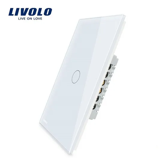Interruptor Touch Screen 1 Botão Branco VL-C501S Livolo