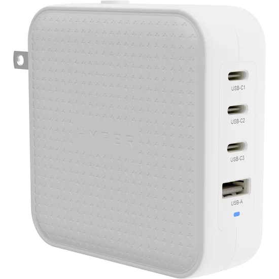 Carregador de Parede Hyperjuice HJ1002WHWWGL 100 W Gan USB-C + USB-A 4 Portas - Branco